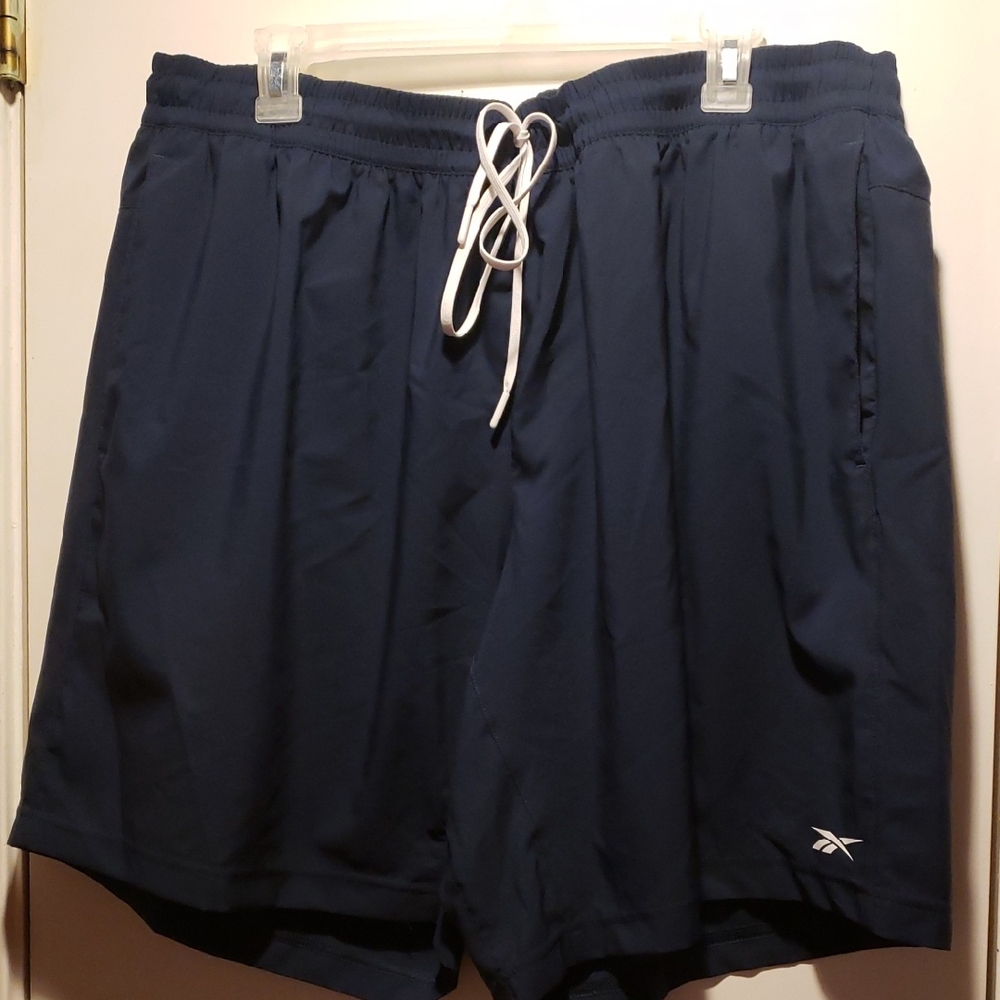 Reebok Men's Dark Blue Athletic Shorts,zise 3XL